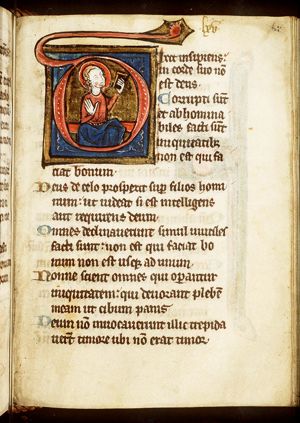 A prophet holding a book