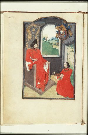 The author presents his book to Philip the Good, Duke of Burgundy