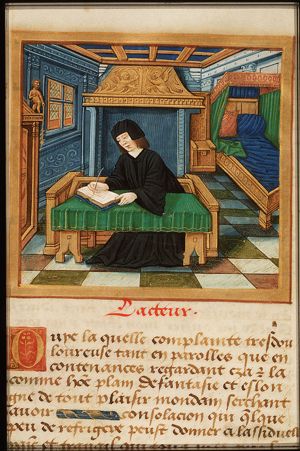 The author writing