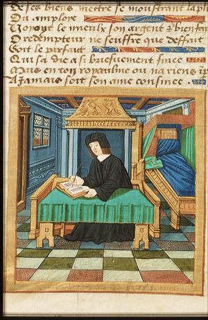 The author writing