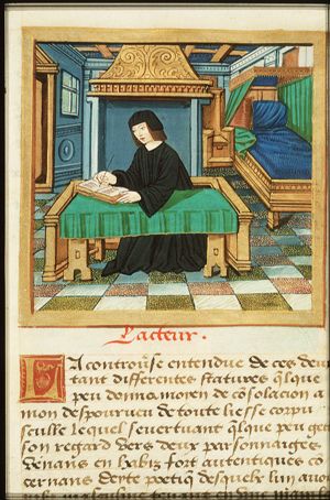 The author writing