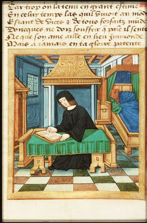 The author writing