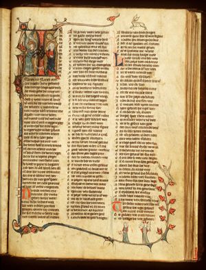 The Annunciation: Gabriel announces Christ's birth to Mary