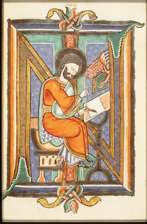 The Evangelist St. Mark with his symbol the lion