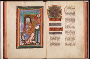 The Evangelist St. Luke with his symbol the ox