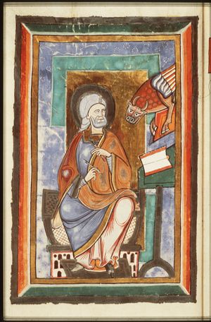 The Evangelist St. Luke with his symbol the ox