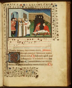 The burial of St. Catherine of Alexandria