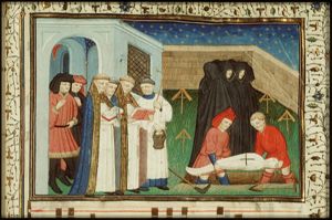 The burial of St. Catherine of Alexandria