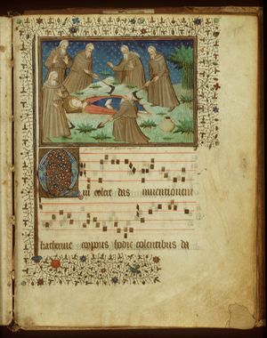The finding of the body of St. Catherine of Alexandria