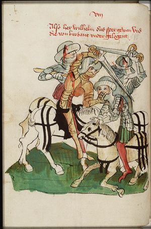 The battle between Wilhelm von Orlens senior and Jofrit von Brabant