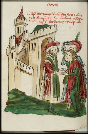 Wilhelm von Orlens leaves Jofrit von Brabant