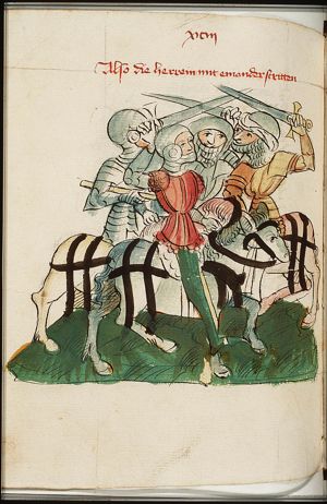Battle between Wilhelm von Orlens and Alan, king of Ireland
