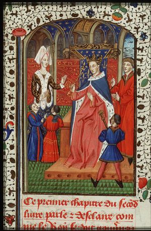 King, queen, chancellor and three princes