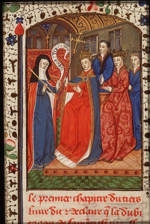 A pope, a king, a nun and two noblemen