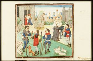 Damon complains to Alphesibeus about his unrequited love