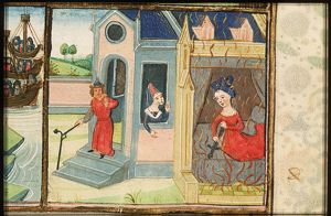 The death of Dido: she climbs the funeral pyre and falls upon the sword of Aeneas