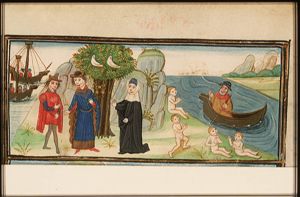 Aeneas plucks the Golden Bough and goes to the underworld