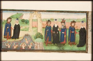 Aeneas' journey through the underworld; Aeneas finds Anchises