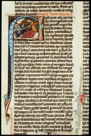 Holofernes beheaded by Judith with his own sword
