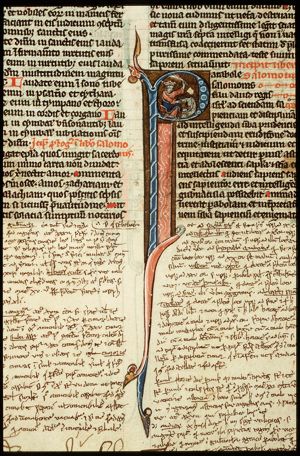 Solomon as a teacher, punishing a pupil