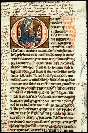 Madonna: Mary enthroned, holding the Christ-child
