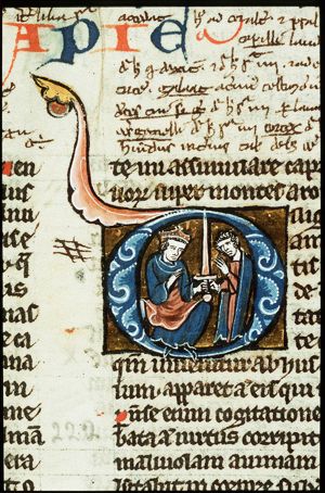Solomon's wisdom: he commands a soldier to divide the living child in two