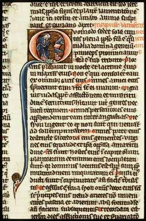 Jeremiah lamenting over the destruction of Jerusalem