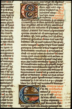 The prophet Ezekiel's vision: the symbols of the four Evangelists (Tetramorph)