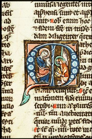 The Evangelist St. Matthew with St. Luke's symbol the ox