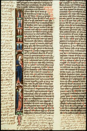 The Evangelist St. John and a king