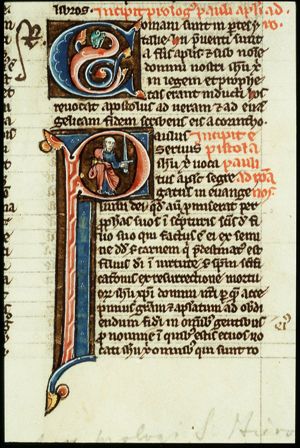 St. Paul holding a book and a sword