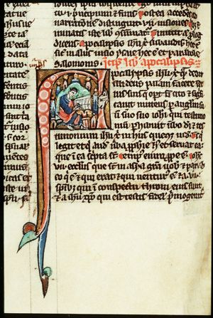 The Evangelist St. John writing on the island of Patmos