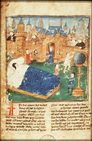 Guillaume de Deguileville sees the Heavenly Jerusalem in a vision