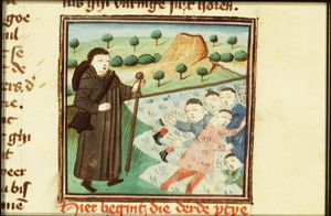 The Pilgrim watches men and women floating in the Sea of Unworthy