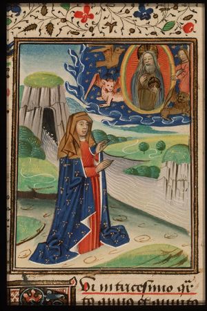 The prophet Ezekiel's vision: God with the symbols of the four Evangelists (Tetramorph)