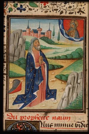 The prophet Nahum communicating with God
