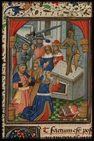 Antiochus IV Epiphanes has the altar of sacrifice desecrated