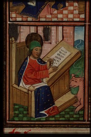 The Evangelist St. Luke with his symbol the ox
