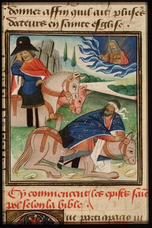 The conversion of St. Paul: on the way to Damascus Christ appears to Saul, who falls from his horse and is blinded by the light