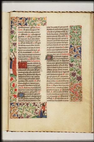 A female saint (St. Catherine of Alexandria?) reading