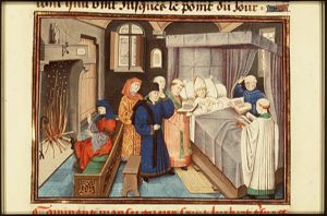 The deathbed of St. Hubert of Liège