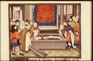 The burial of St. Hubert of Liège