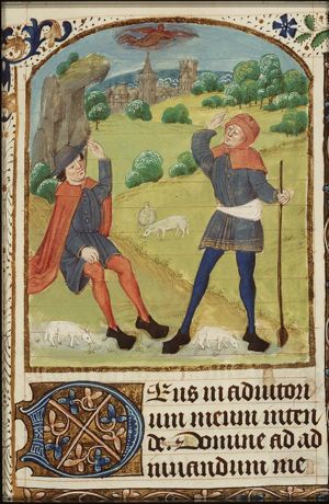 Annunciation of Christ's birth to the shepherds