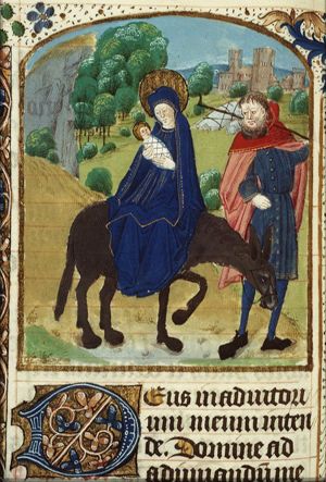The Flight into Egypt: Mary, St. Joseph and the Christ-child on their way