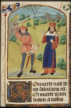The massacre of the Innocents: Herod's men kill the newborn boys of Bethlehem