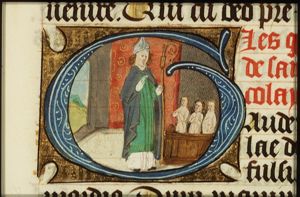 St. Nicholas, Bishop of Myra, and the three children in the tub
