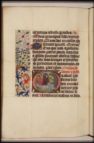 St. Christopher carries the Christ-child