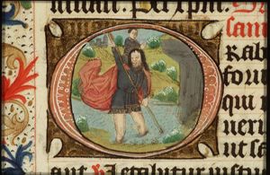 St. Christopher carries the Christ-child