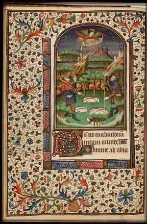 Annunciation of Christ's birth to the shepherds