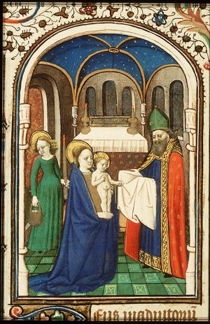 The presentation in the temple: Mary presents the Christ-child to Simeon
